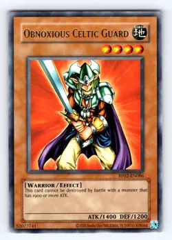 Yugioh Obnoxious Celtic Guard RP02-EN086 Rare - NM 💎 - Image 1