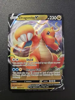 Dragonite V SWSH154 Black Star Promo Ultra Rare Holo Pokemon Card NM - Image 1