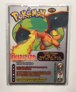 Charizard Wendy's Kids Meal Promo Card - 2/15 - Pokemon Nintendo 2002 - Image 1