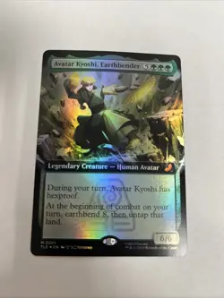 Avatar Kyoshi Earthbender Extended Art Foil Card #0201 MTG LP - Image 1