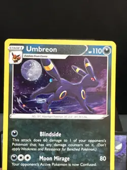 Pokemon Card Umbreon SWSH129 Swsh Black Star Promo Holo HD Swirl NM - Image 2