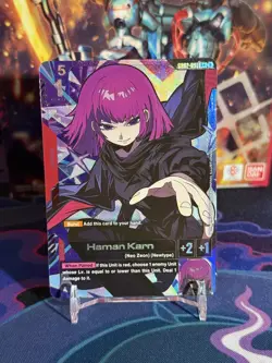 Gundam TCG CARD GAME - HAMAN KARN - GD02-091 R+ FOIL ENGLISH DUAL IMPACT - NEW - Image 2