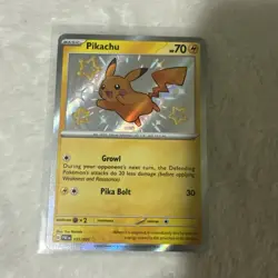 Pokemon Pikachu TCG Holo Shiny Rare Card Paldean Fates 131/091 - Image 1