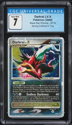 CGC 7 Darkrai LV. X Holo Black Star Promo D&P 2008 Pokemon Card #DP19 - Image 1
