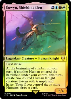 MTG FOIL Eowyn, Shieldmaiden - The Lord of the Rings Commander #001 - Image 1