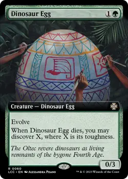 MTG Dinosaur Egg Extended Art - The Lost Caverns of Ixalan Commander #060 - Image 1