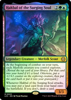 MTG FOIL Hakbal of the Surging Soul - The Lost Caverns of Ixalan Commander #003 - Image 1