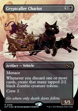 Cryptcaller Chariot FOIL BORDERLESS Aetherdrift Magic MTG NM - Image 1