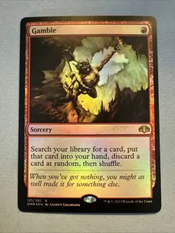 *Foil* Gamble - Dominaria Remastered (Set#: 121/261) - Rare - MTG - Image 1