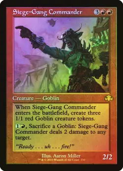 MTG FOIL Siege-Gang Commander Retro Frame - Dominaria Remastered #330 - Image 1