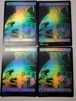 4x Island -Full Art Foil- Bloomburrow Land BLB 266 mtg NM/M - Image 1