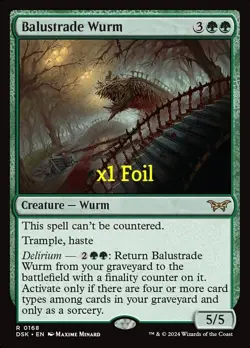 MTG Foil Duskmourn: House of Horror DSK Balustrade Wurm MINT - Image 1