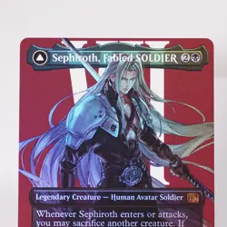 Sephiroth, Fabled SOLDIER Borderless Foil 382 FIN Final Fantasy MTG NM See Video - Image 3
