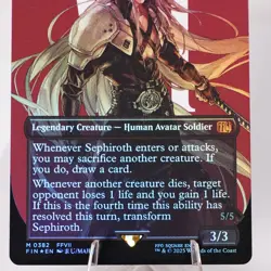 Sephiroth, Fabled SOLDIER Borderless Foil 382 FIN Final Fantasy MTG NM See Video - Image 4