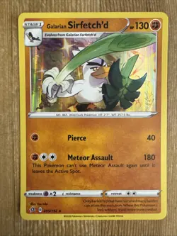 Galarian Sirfetch'd - 095/192 - Holo Rare Sword & Shield: Rebel Clash Pokemon NM - Image 1