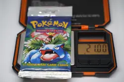 21.00g Pokemon Base Set Booster Pack Unlimited Venusaur WOTC TCG Vintage Sealed - Image 1