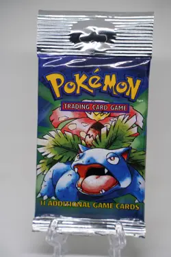 21.00g Pokemon Base Set Booster Pack Unlimited Venusaur WOTC TCG Vintage Sealed - Image 2