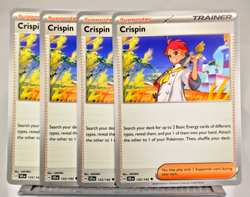 Pokemon TCG Stellar Crown Crispin 133/142 Uncommon Regular x4 Playset - Image 1