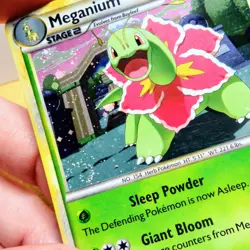 Pokemon TCG Meganium 26/123 HeartGold SoulSilver (HS) Holo Rare Swirl 2010 - Image 3