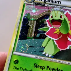 Pokemon TCG Meganium 26/123 HeartGold SoulSilver (HS) Holo Rare Swirl 2010 - Image 4