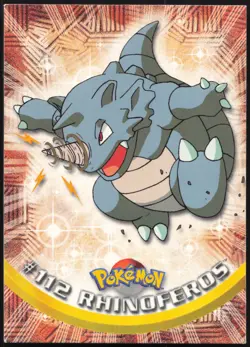 Carte Pokemon Rhinoferos #112 TOPPS Serie 2 Francais - Image 1