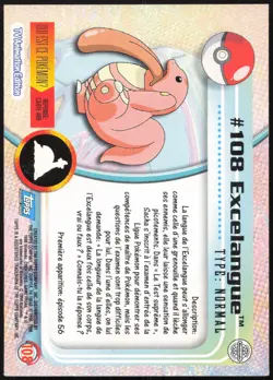 Carte Pokemon Excelangue #108 TOPPS Serie 2 Francais - Image 2