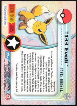 Carte Pokemon Evoli #133 TOPPS Serie 2 Francais - Image 2