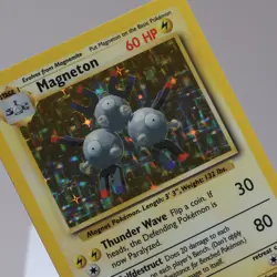 Pokemon TCG - Magneton 9/102 Base Set Holo Rare WOTC 1999 - EXC - Image 1