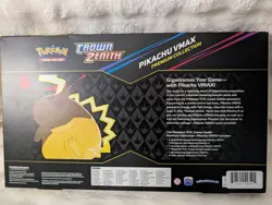 Crown Zenith Pikachu VMAX Premium Collection Box Sealed Pokemon 7 Booster Packs - Image 2