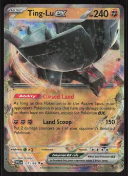 Pokemon TCG SV: Paldea Evolved #127/193 Ting-Lu ex NM - Image 1