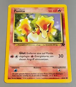 Ponita # 64/82 Common Team Rocket 2000 Pokemon Deutsch Exzellent Vintage - Image 1