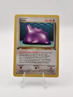 Pokemon 1999 1st Edition Ditto 18/62 Fossil Non-Holo NM/LP - Image 1