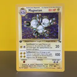 Pokemon TCG Magneton 11/62 Fossil Holo Rare 1st Edition Read Description - Image 1