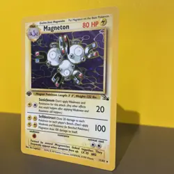 Pokemon TCG Magneton 11/62 Fossil Holo Rare 1st Edition Read Description - Image 3