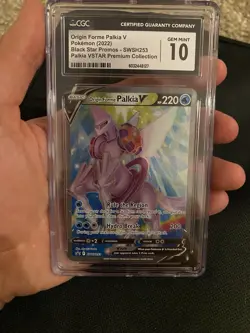 CGC 10 GEM MINT Origin Forme Palkia V SWSH253 Black Star Promo Full Art Pokemon - Image 1