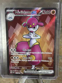Medicham ex - 161/142 - Pokemon TCG Stellar Crown (2024) - NM - Full Art - HOLO - Image 1