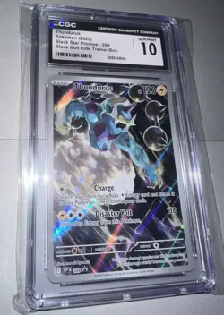 2025 Pokemon Black Bolt ETB Thundurus Black Star Promo #209 CGC 10 - Image 1