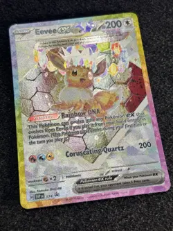 Eevee ex 174 Pokemon TCG Prismatic Evolutions S&V Black Star Promo NM - Image 2