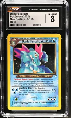 2002 Pokemon Dark Feraligatr 5/105 Neo Destiny Holo CGC 8 - Image 1