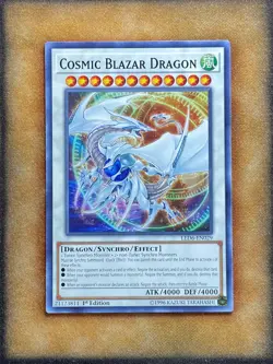 Yugioh Cosmic Blazar Dragon LED6-EN029 Common 1st Ed NM - Image 1
