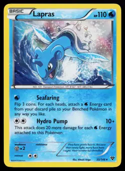 Lapras 35/146 Holo Rare XY Base Set Pokemon Card - Image 1