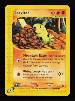 Larvitar 089/147 Common Aquapolis Pokemon Card - Image 1