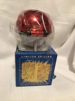 Vintage Sealed Pokemon Pikachu 23K Gold-Plated Trading Card With Red Pokeball - Image 5