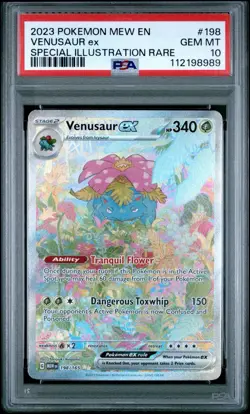 PSA 10 Venusaur ex 198/165 SIR 151 Special Illustration Rare Pokemon Card - Image 1
