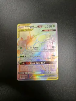 Pokemon TCG Pheromosa & Buzzwole Tag Team GX Holo Card 215/214 Unbroken Bonds - Image 1
