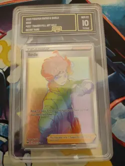 Pokemon Rainbow Bede Sword and Shield 207/202 GMA 10 Secret Rare Card Gem MT - Image 1
