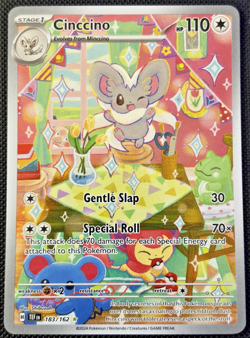 Pokemon TCG Minccino 182/162 Cinccino SV: Temporal Forces NM Card - Image 1