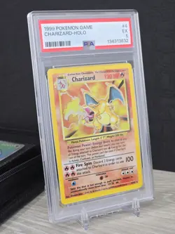 Pokemon Card TCG Charizard 4/102 Base Set Holo Rare 1999 WOTC Vintage PSA 5 - Image 1