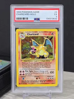 Pokemon Card TCG Charizard 4/102 Base Set Holo Rare 1999 WOTC Vintage PSA 5 - Image 3