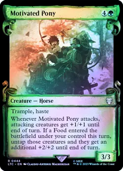 MTG FOIL Motivated Pony Showcase Silver Foil - The Lord of the Rings Commander - Image 1
